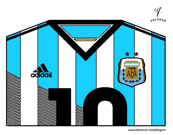 Camiseta del mundial de fútbol 2014 de Argentina