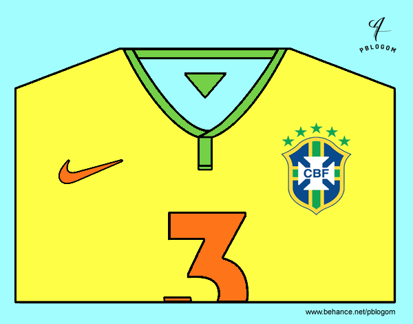 Camiseta del mundial de fútbol 2014 de Brasil