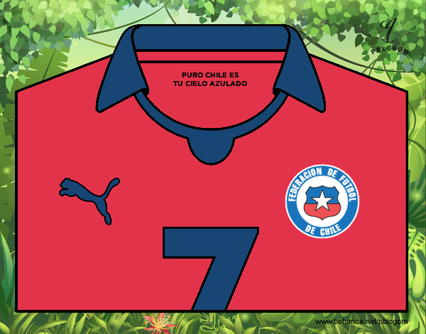 Camiseta del mundial de fútbol 2014 de Chile