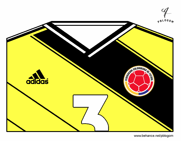 Camiseta del mundial de fútbol 2014 de Colombia