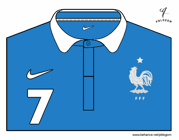 Camiseta del mundial de fútbol 2014 de Francia