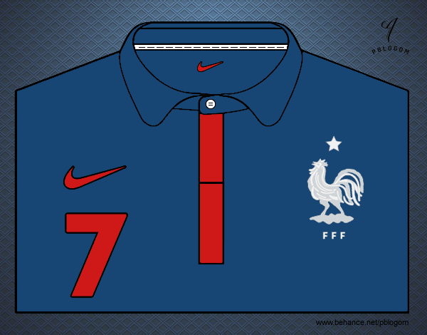 Camiseta del mundial de fútbol 2014 de Francia