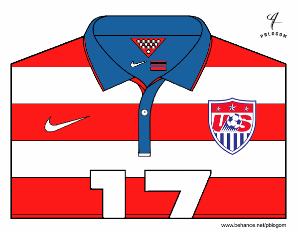 Camiseta del mundial de fútbol 2014 de los Estados Unidos