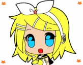 Dibujo Chibi RIN kagamine pintado por ibeba4636