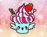 Dibujo Cupcake kawaii con fresa pintado por Mathew4
