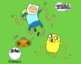 Finn y Jake escuchando música