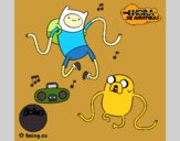 Finn y Jake escuchando música