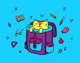 Dibujo Gato dentro de una mochila pintado por gilmagd