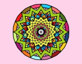 Dibujo Mandala creciente pintado por fernandato