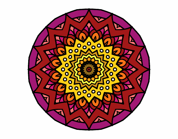 Dibujo Mandala creciente pintado por maryeloz