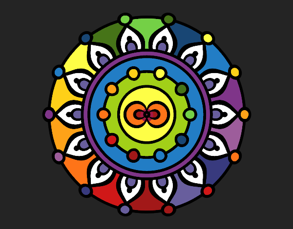 Dibujo Mandala meditación pintado por queyla