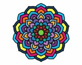 Dibujo Mandala pétalos de flor pintado por hjgt