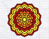 Dibujo Mandala pétalos de flor pintado por R2016