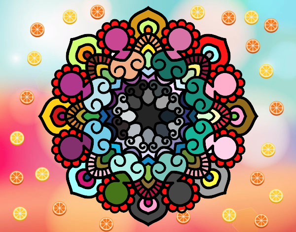 Dibujo Mandala reunión pintado por danielalo