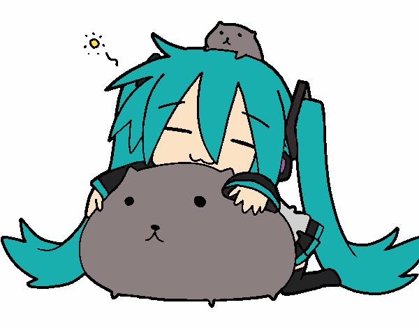 Miku con gatitos