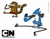 Mordecai y Rigby karatekas