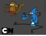 Mordecai y Rigby karatekas