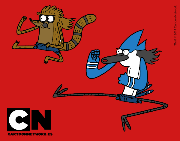 Mordecai y Rigby karatekas