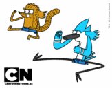 Mordecai y Rigby karatekas