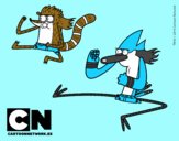 Mordecai y Rigby karatekas