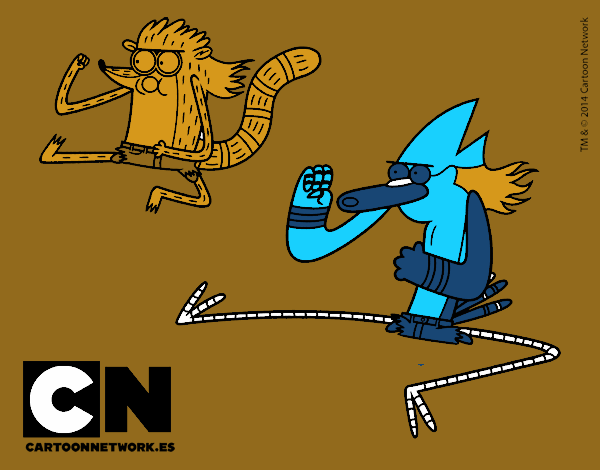 Mordecai y Rigby karatekas