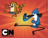 Mordecai y Rigby karatekas