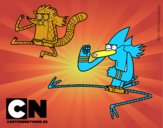 Mordecai y Rigby karatekas