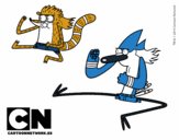 Mordecai y Rigby karatekas