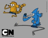 Mordecai y Rigby karatekas