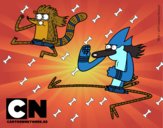 Mordecai y Rigby karatekas