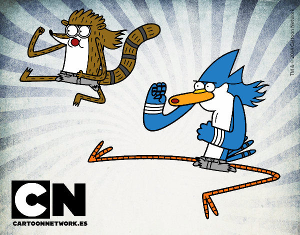 Mordecai y Rigby karatekas