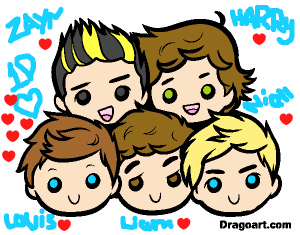 Dibujo One Direction 2 pintado por BFFLOVE