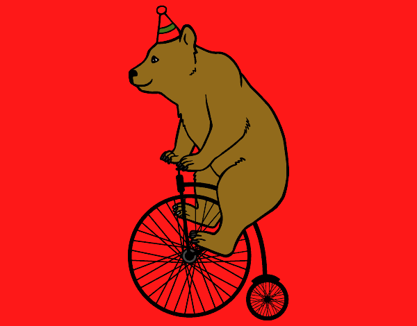 Oso en bicicleta