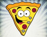 Dibujo Pizza feliz pintado por pidspelond