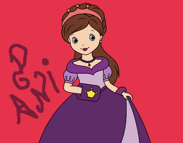 Dibujo Princesa de gala pintado por danielvis5