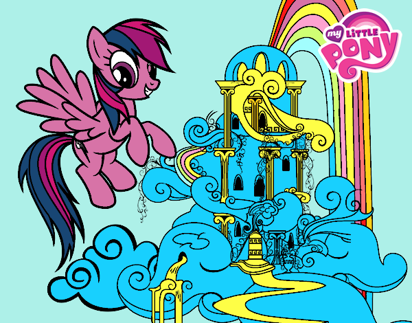 Rainbow Dash en su palacio