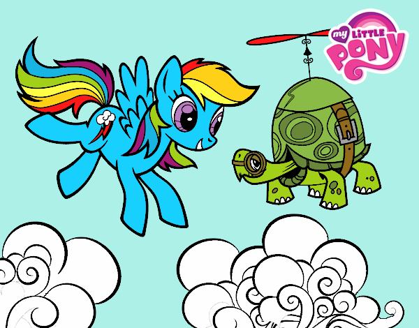 Rainbow Dash y la tortuga tanque