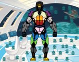 Dibujo Robot luchador de espaldas pintado por carlitoslo