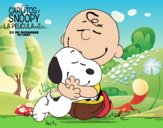 Snoopy y Carlitos abrazados