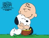 Snoopy y Carlitos abrazados