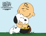 Snoopy y Carlitos abrazados