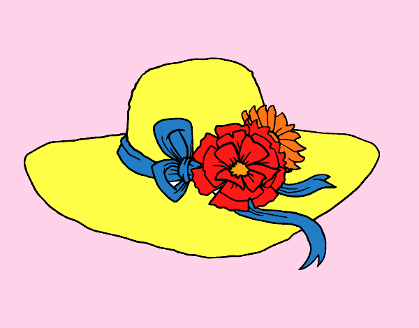 Sombrero con flores