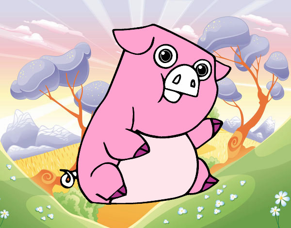 Dibujo Un cerdo  pintado por sebasteque