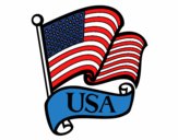 Dibujo Bandera de los Estados Unidos pintado por Santilol46