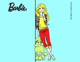 Barbie con cazadora de cuadros