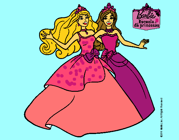 Barbie y su amiga súper felices