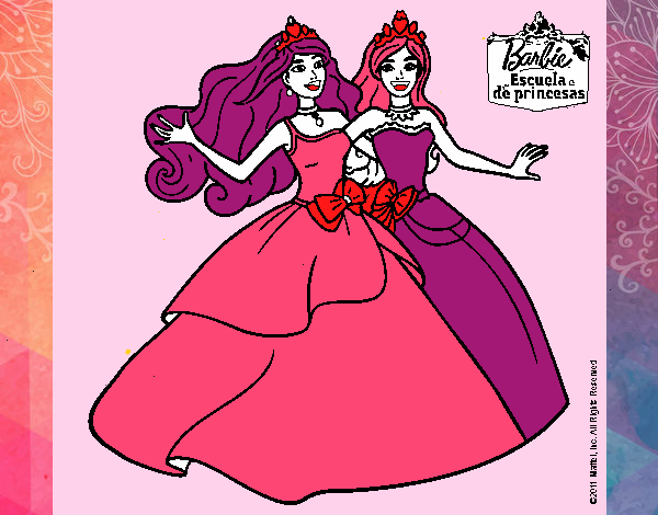 Barbie y su amiga súper felices