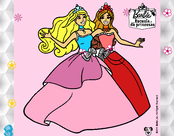 Barbie y su amiga súper felices