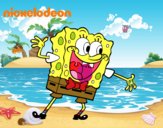 Bob Esponja saludando