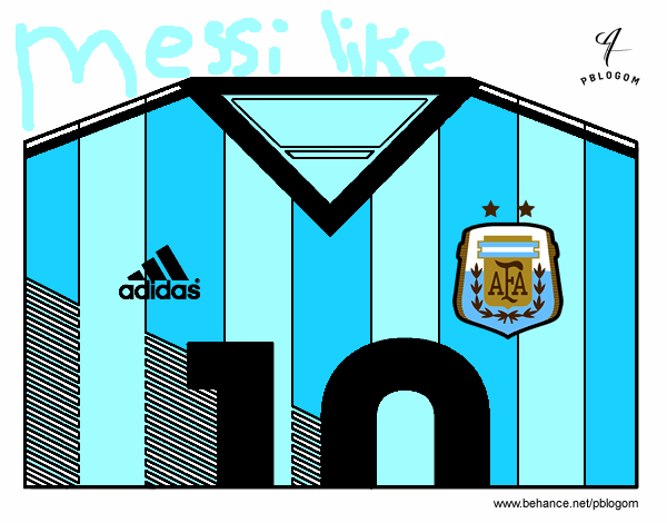 Camiseta del mundial de fútbol 2014 de Argentina